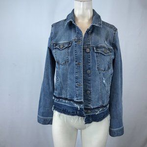 LIVERPOOL - WOMEN'S SMALL - BLUE BUTTON LONG SLEEVE DENIM JACKET